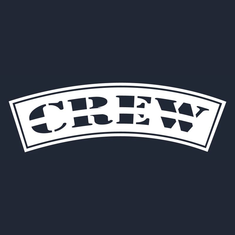 Crew gebogen Design Patch