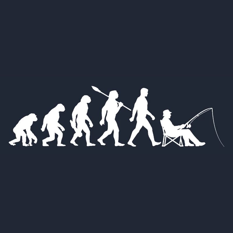 Evolution - Angler, Angeln Geschenk