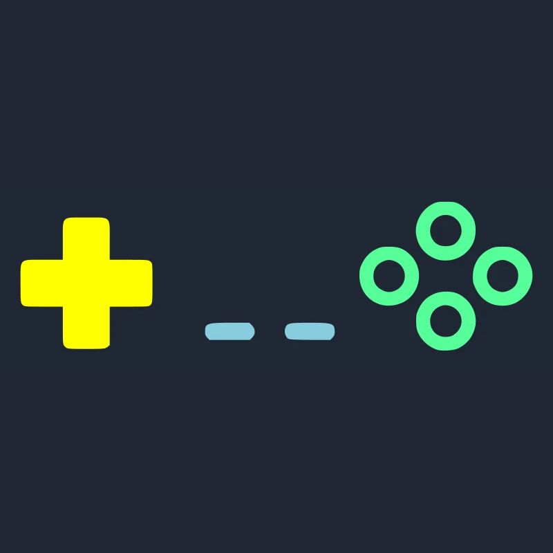 Gaming Controller Buttons Retro Vector