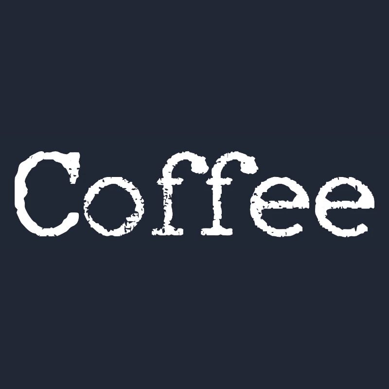 Coffee Scribble White on Black
