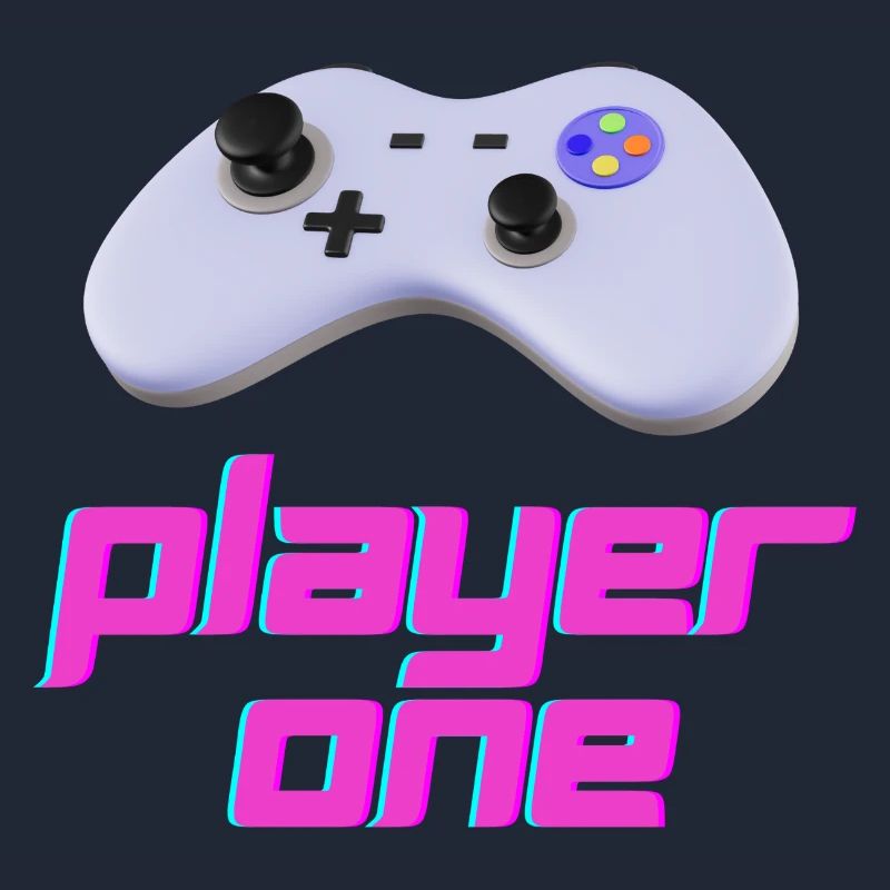 Neon Retro Controller Player One