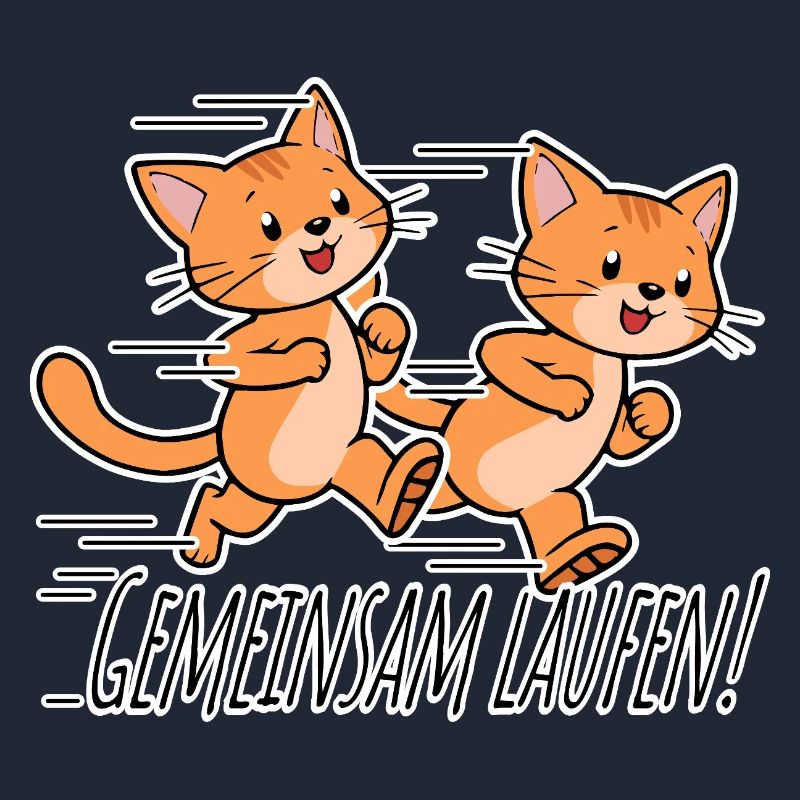 Courez ensemble ! Équipe de course des chats mignons !