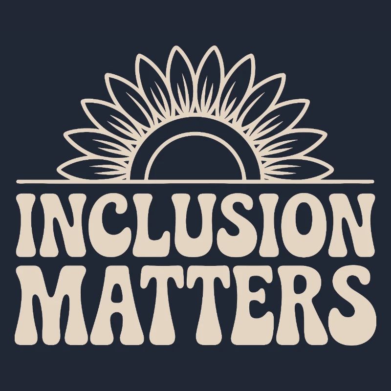 L’inclusion compte Le design du soleil avec la fleur