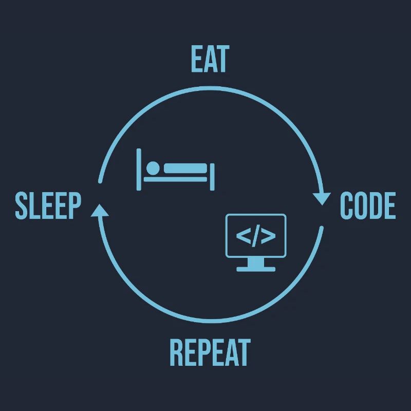 Répétition du code Manger Sommeil - Cycle du programmeur