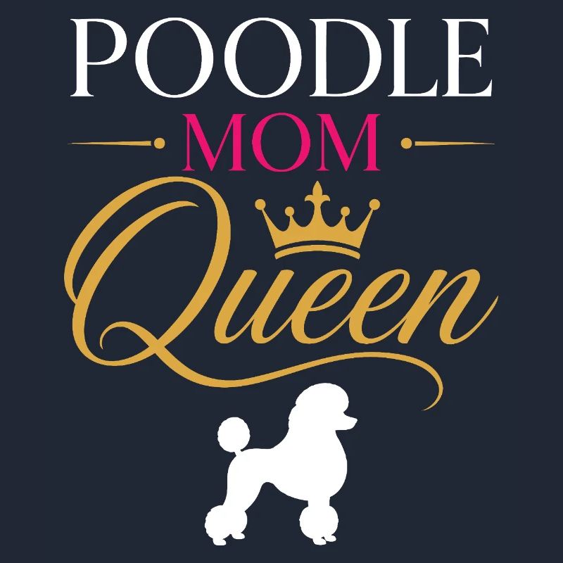Poodle Mom Queen Crown Script