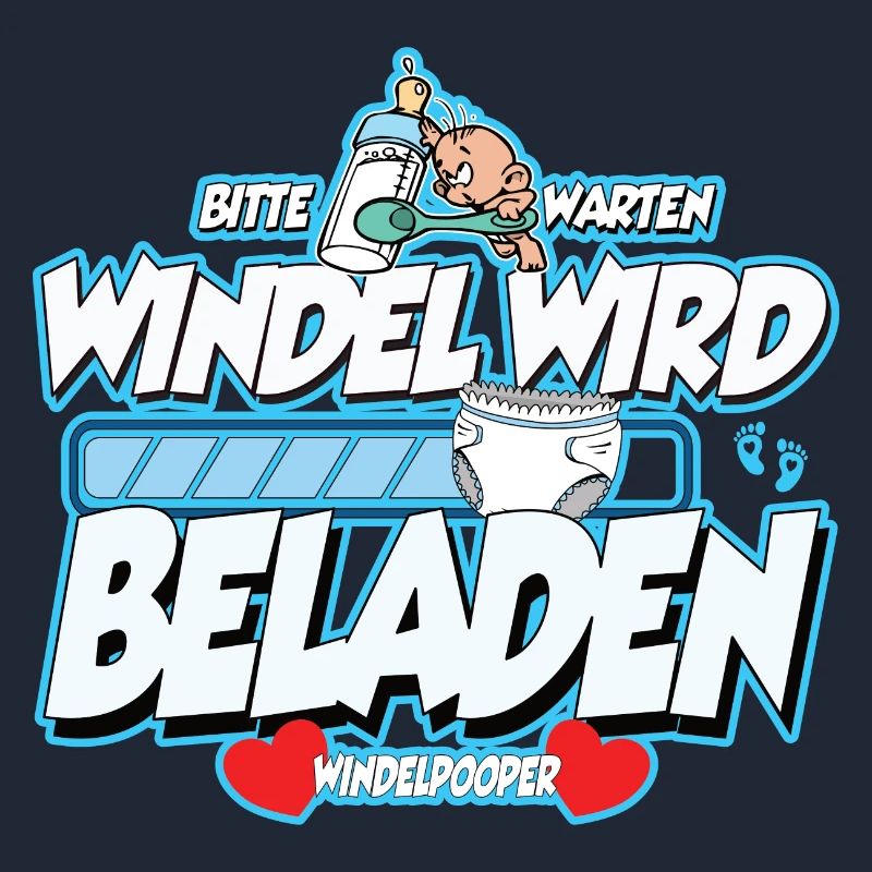 Windelpooper Windel wird beladen Junge Geschenk