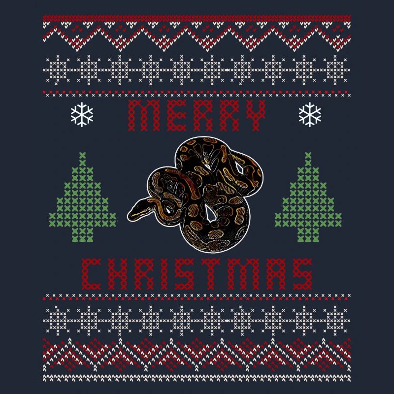 Ball Python Schlange Besitzer Weihnachten Pullover