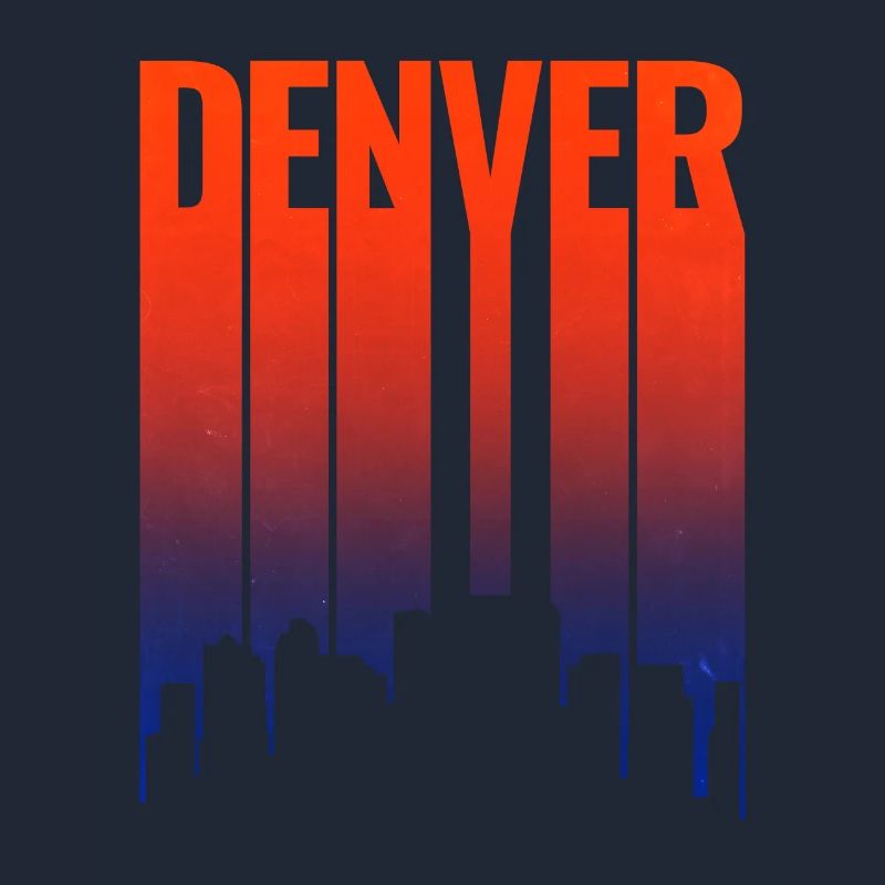 Denver Skyline Sunset Gradient