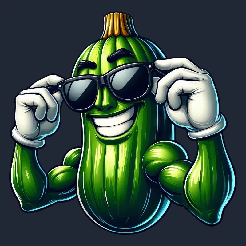 Cool concombre cornichon légumes dessin animé