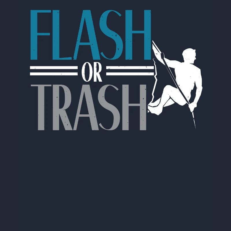 Flash oder Trash Felskletterer Boulderer Bouldern