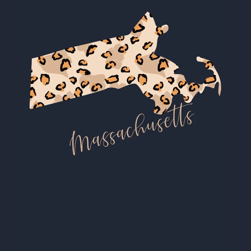 Massachusetts Leopard Pattern Card