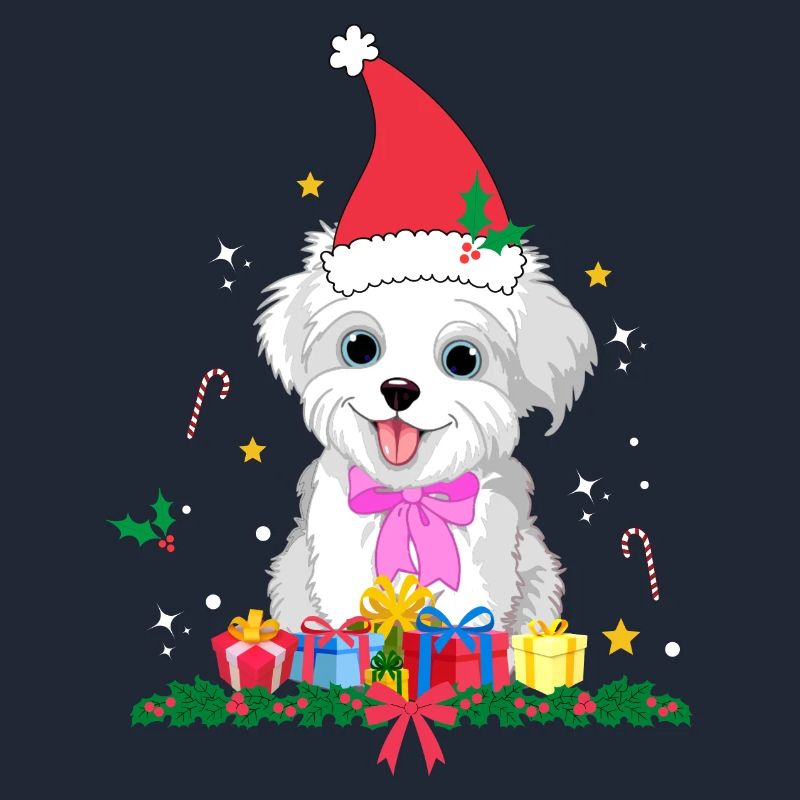 Hund Weihnachten. Weihnachtsgeschenk