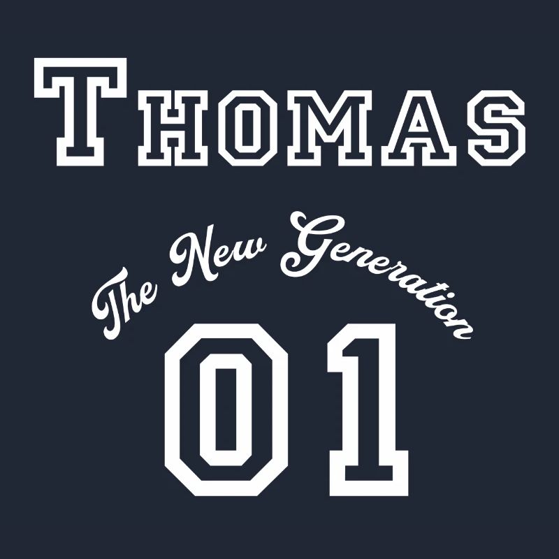 Prénom Thomas - blanc