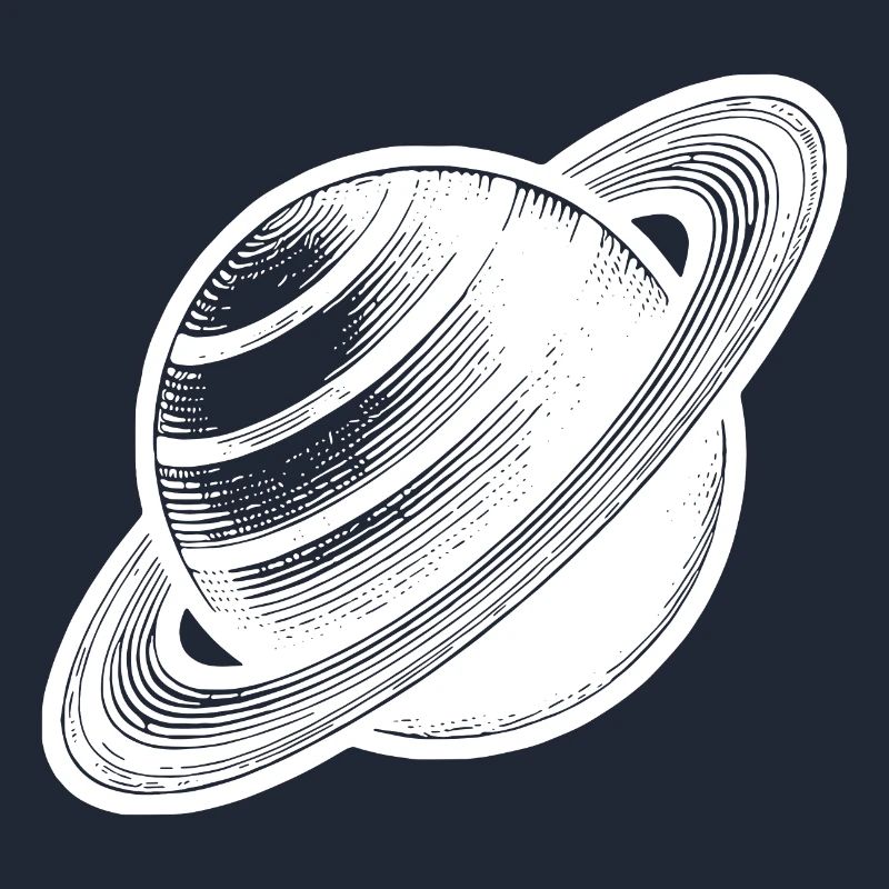 Ringed planet Saturn with ring system in the solar system