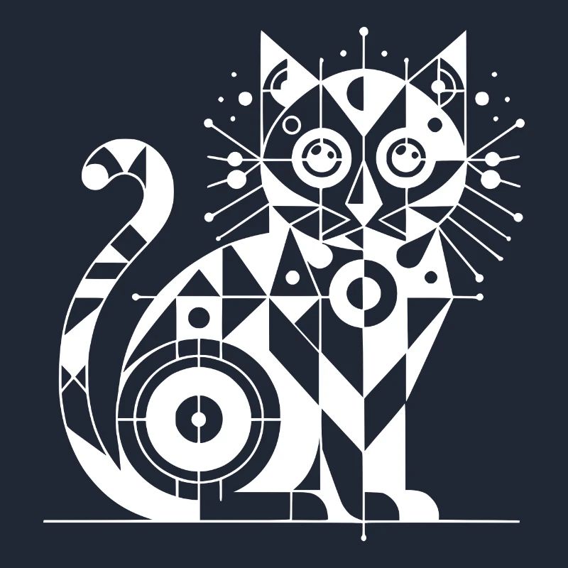 Conception de lignes géométriques de chat