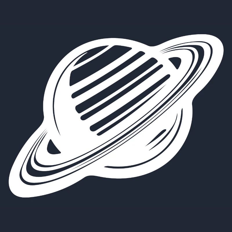 Ringed planet with ring system in the solar system