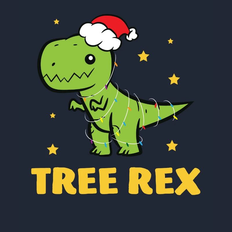 T-Rex - Tree Rex String Light Star Christmas Hat