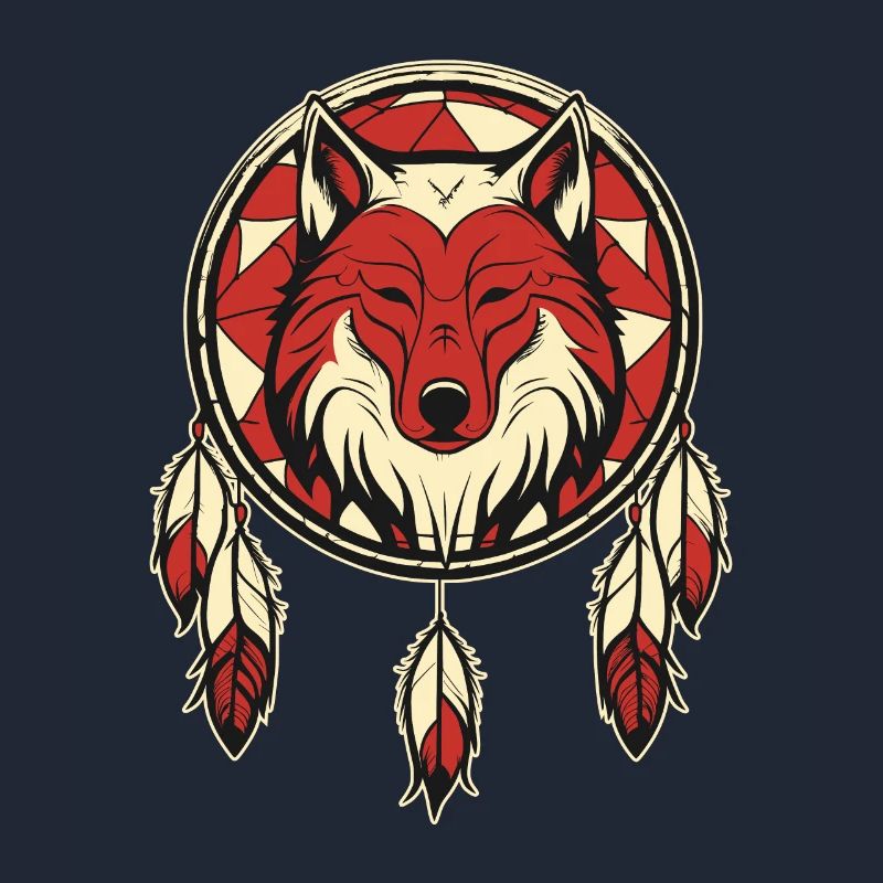 Wolf Traumfänger Wolf Und Ein Traumfänger