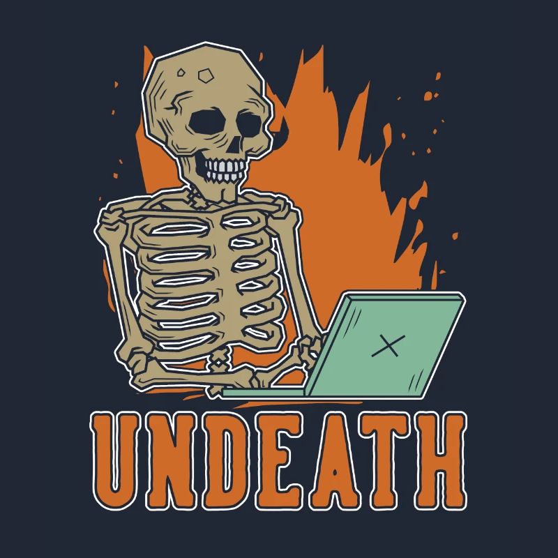 Entwickler Coder Programmierer Skelett Undeath