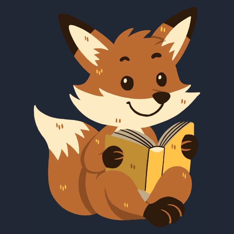 Fuchs liest ein Buch