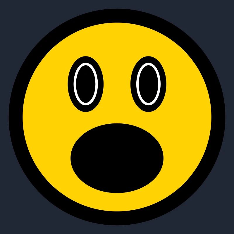 Émoticône perplexe, icône d'image, visage de bâton