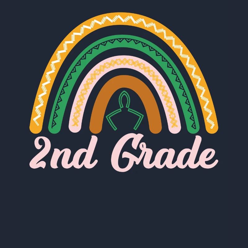 2nd class Leopard Rainbow Design for students and