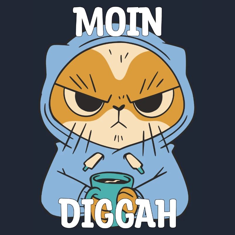 Moin Diggah Katze Kaffee Geschenk