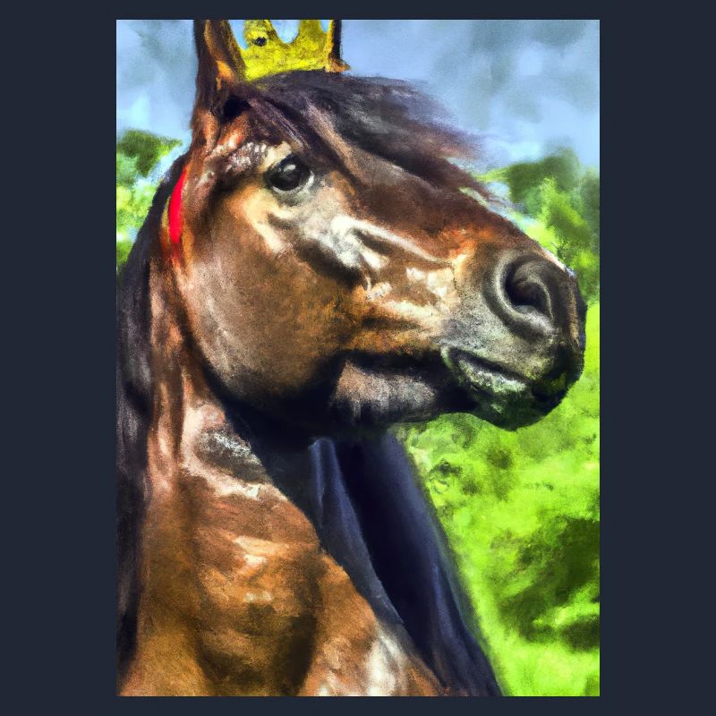 Pferd mit Krone