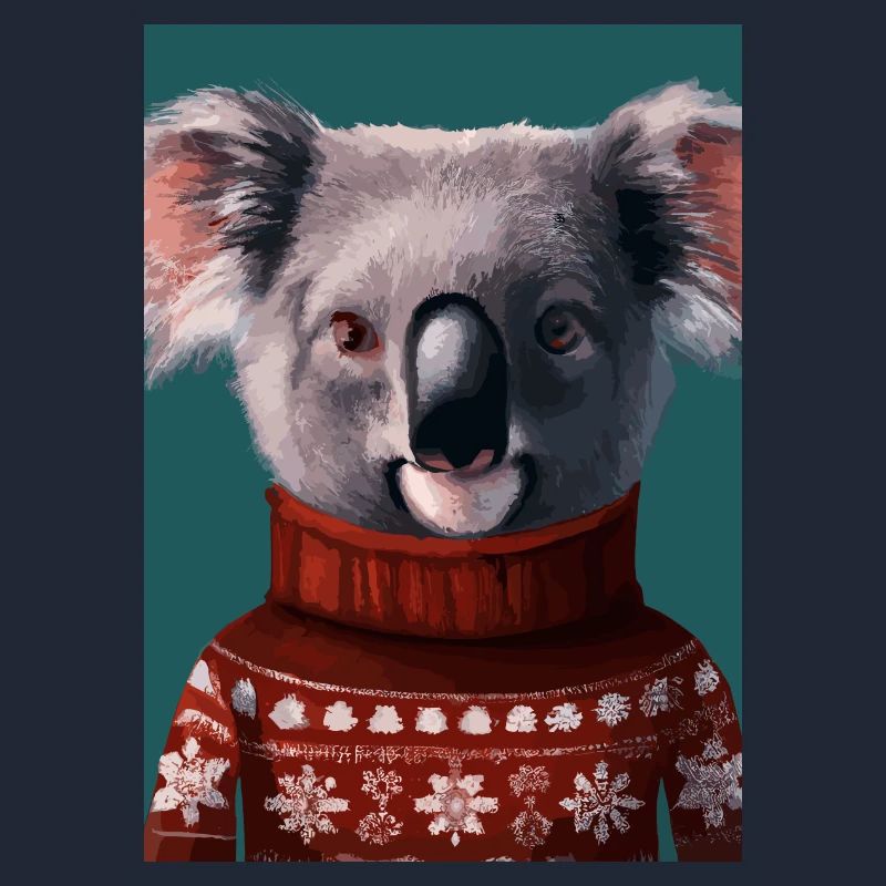 Koala im Weihnachtspullover