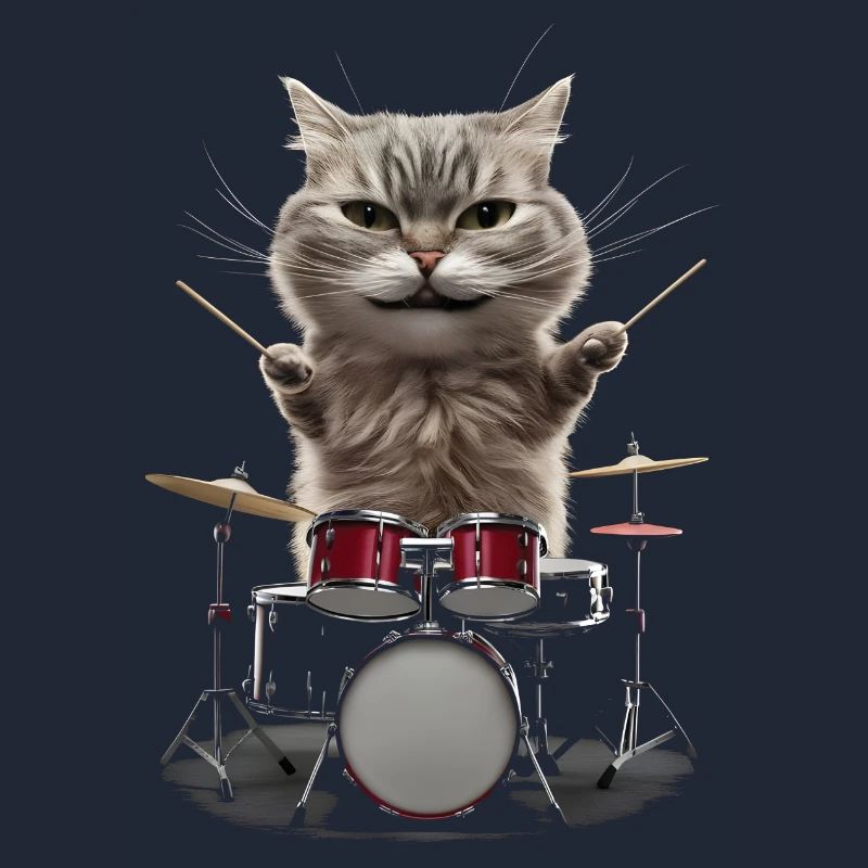 Katze Schlagzeug