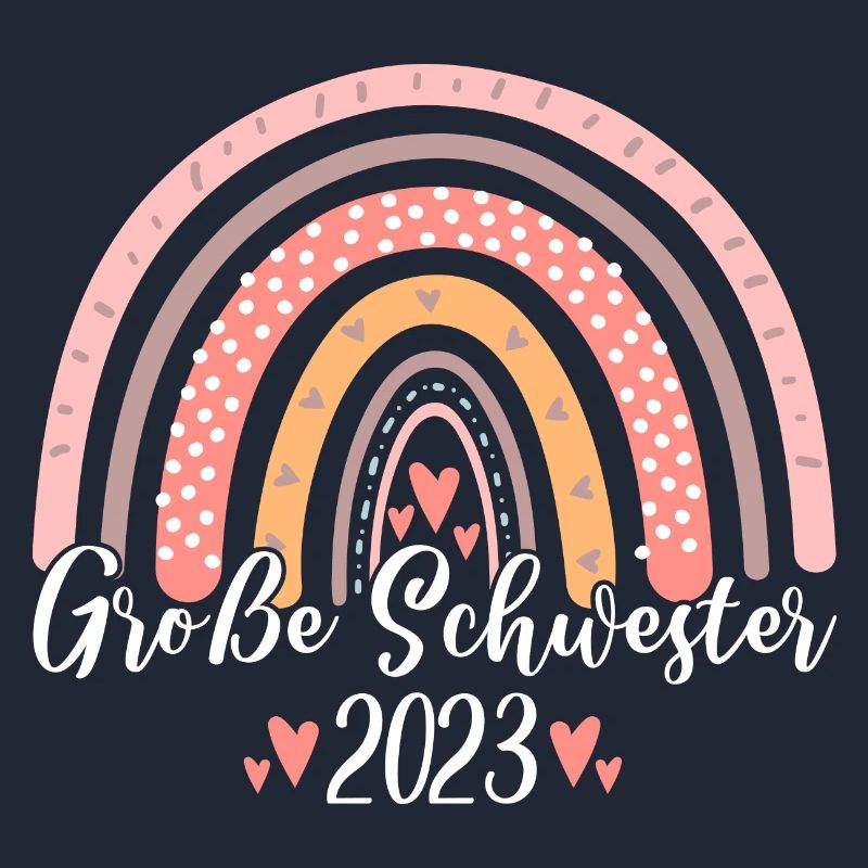 Große Schwester 2023 Boho Regenbogen Mädchen