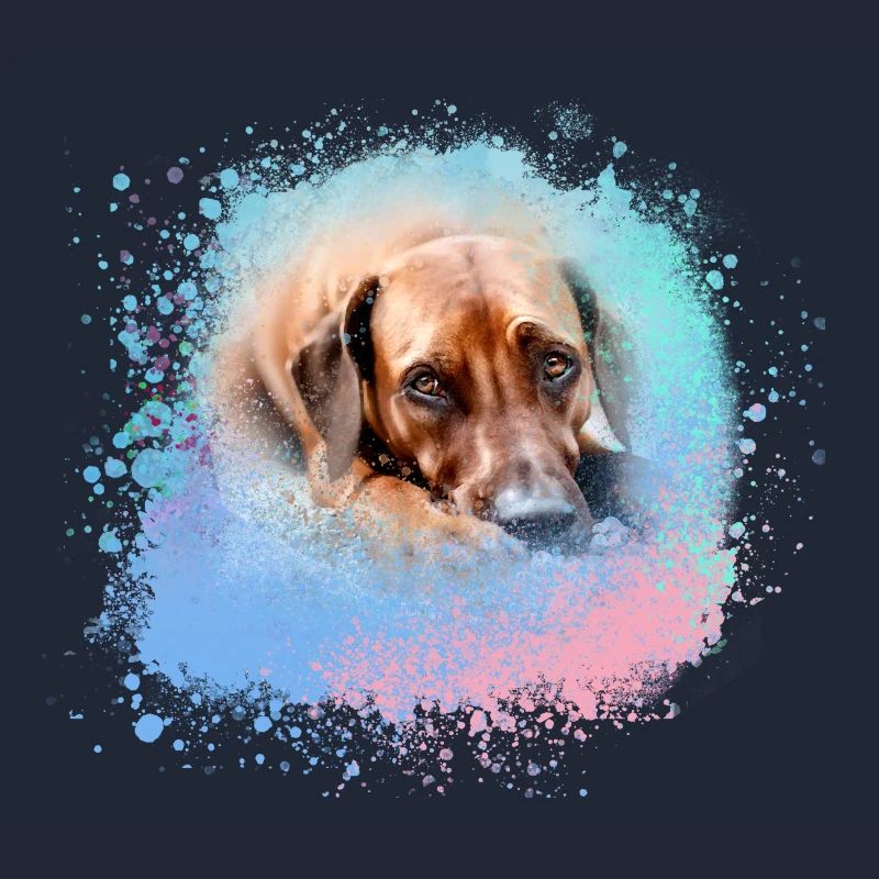 rhodesianridgeback, dog,dog ,graffiti,pink