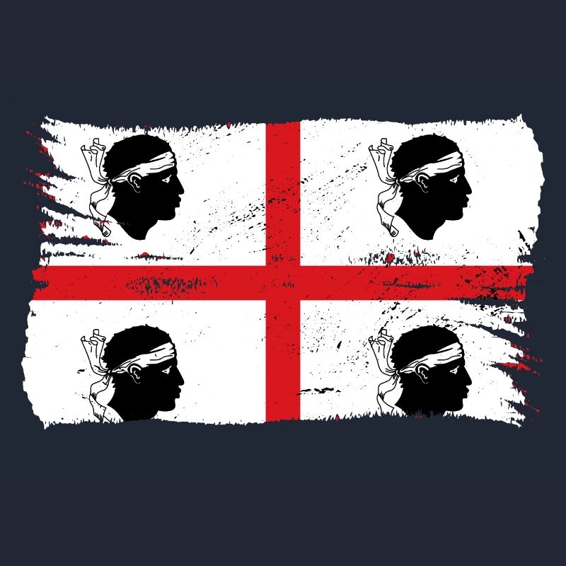 Drapeau de la Sardaigne Drapeau sarde Drapeau de la Sardaigne