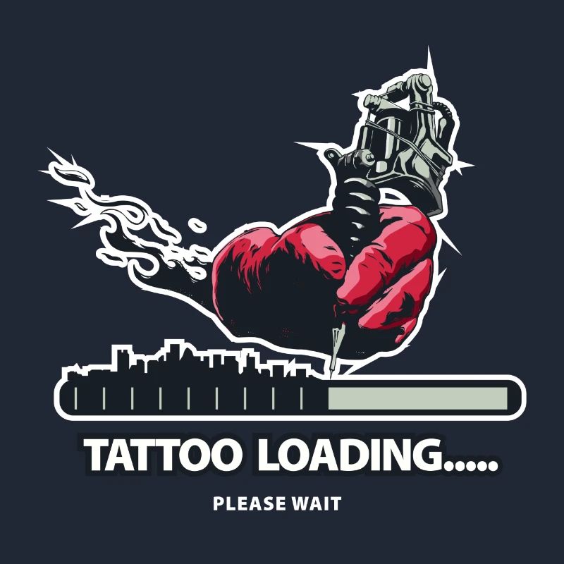 Tattoo Loading .. Hand tattoo machine tattooed ink