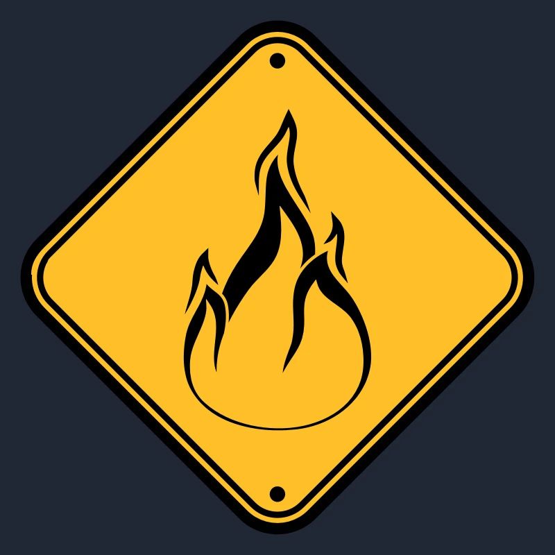 note shield warning caution caution hazard feu