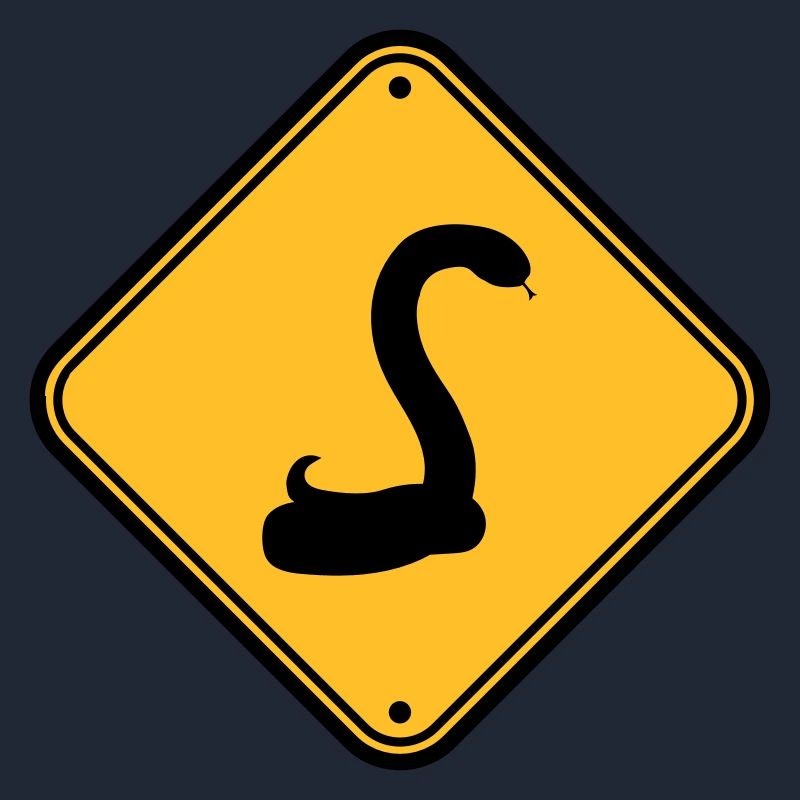 snake caution caution caution note sign s
