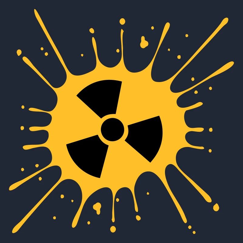 atomic symbol radioactive warning caution note