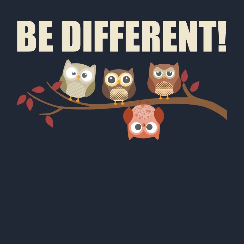 Be Different- Süße Eulen Sei Anders Geschenk-Idee