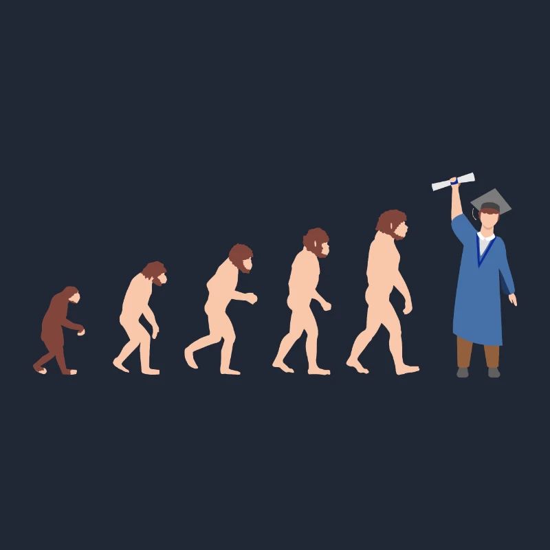 Evolution Abschluss Absolventen Bachelor Geschenk