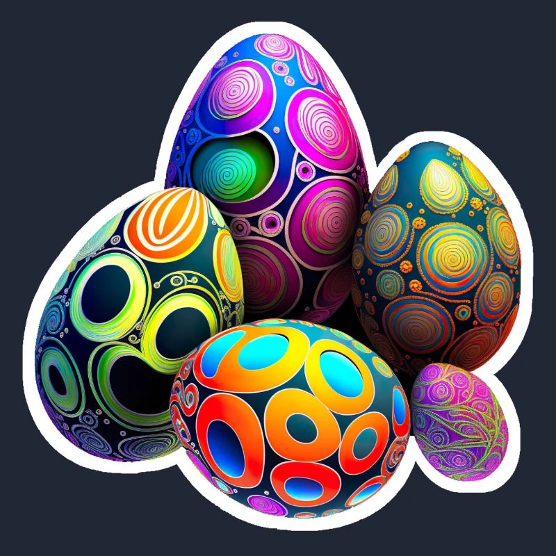 Psychedelic Easter Egg Party Easter Eggs Colorful