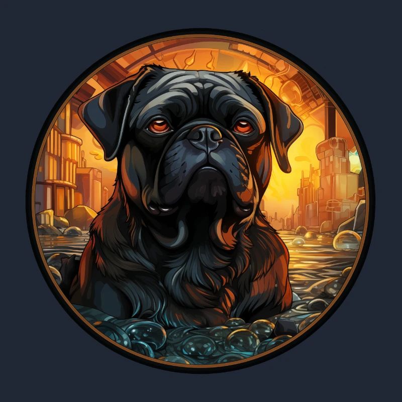 Schwarzer Mops
