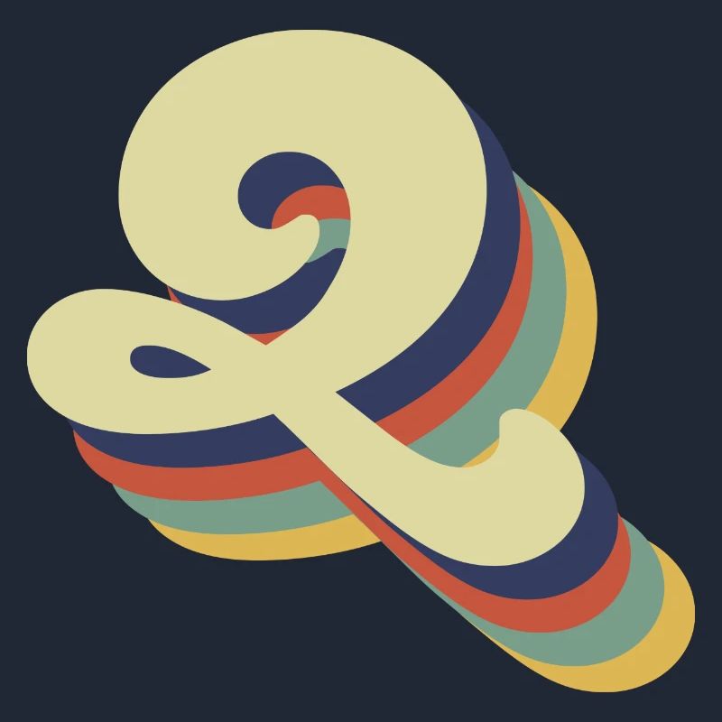 Retro Q Buchstabe