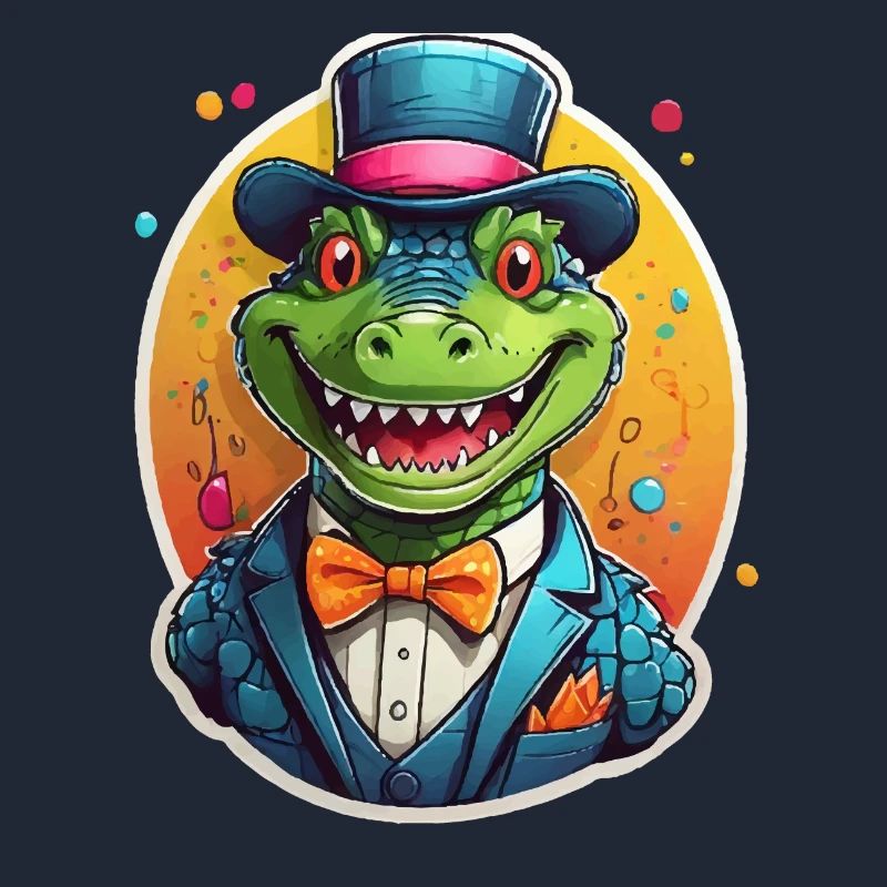 Funny Comic Crocodile