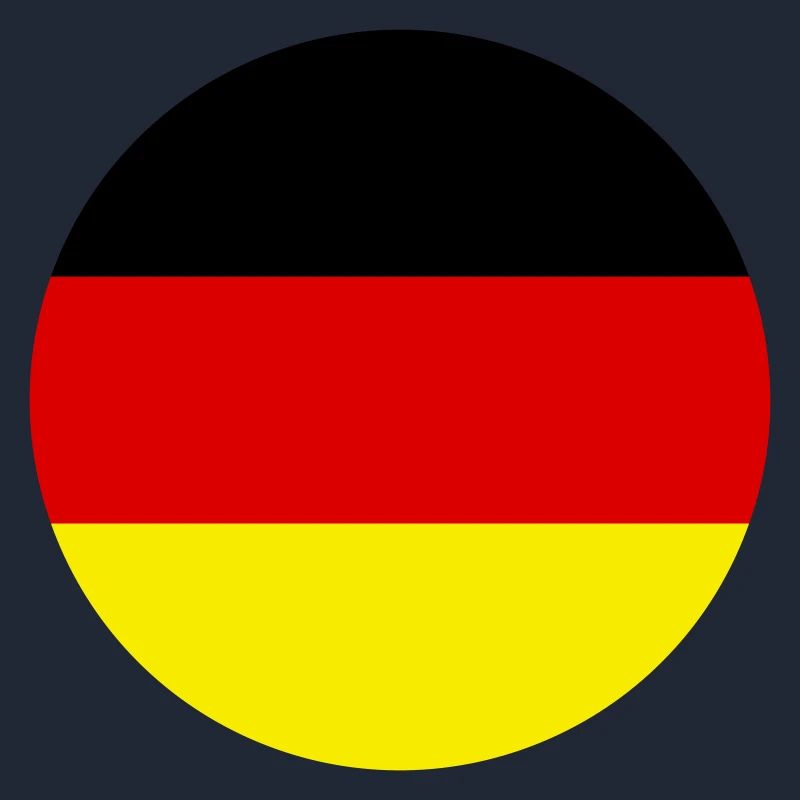 Flag Germany Germany Three Colors Vector Round