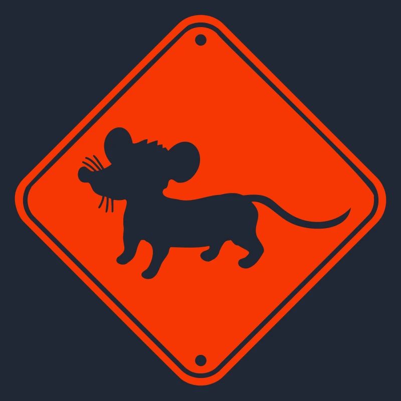 Evil Mouse Shield Warning Caution Caution Danger
