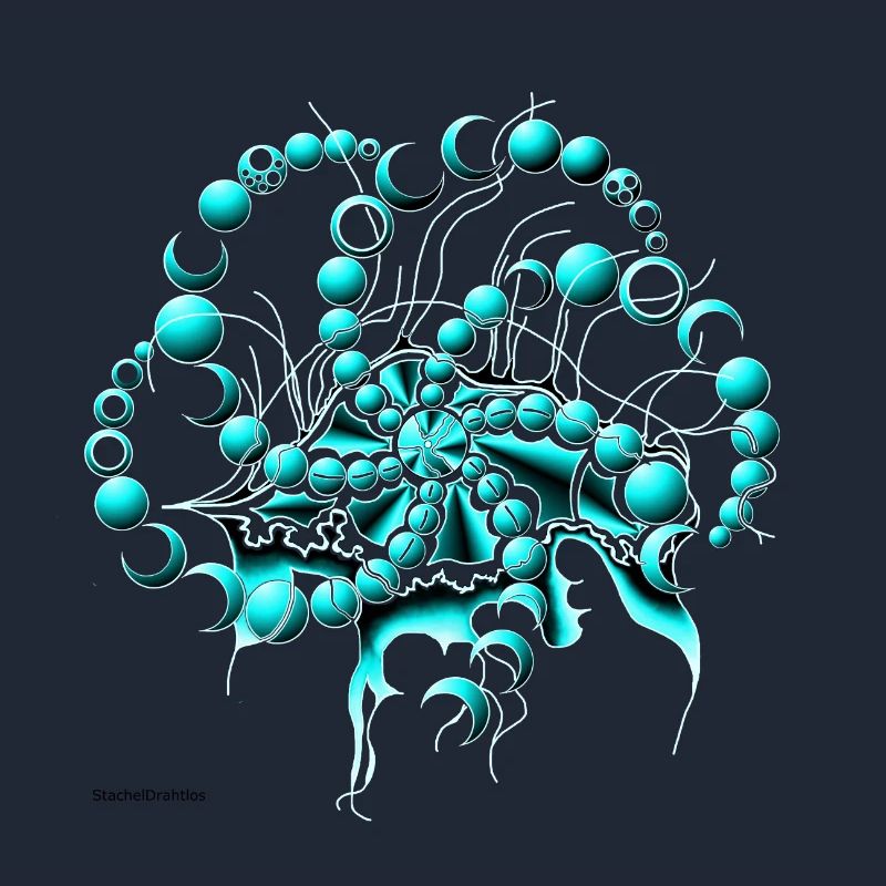 Psychédélique, Œil, turquoise
