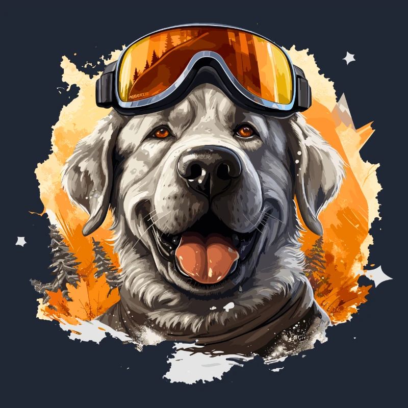 Kangal Ski Elegance: Vector Winter Warrior Tee