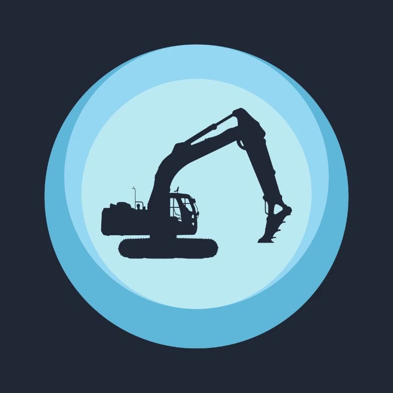Construction site excavator driver construction site