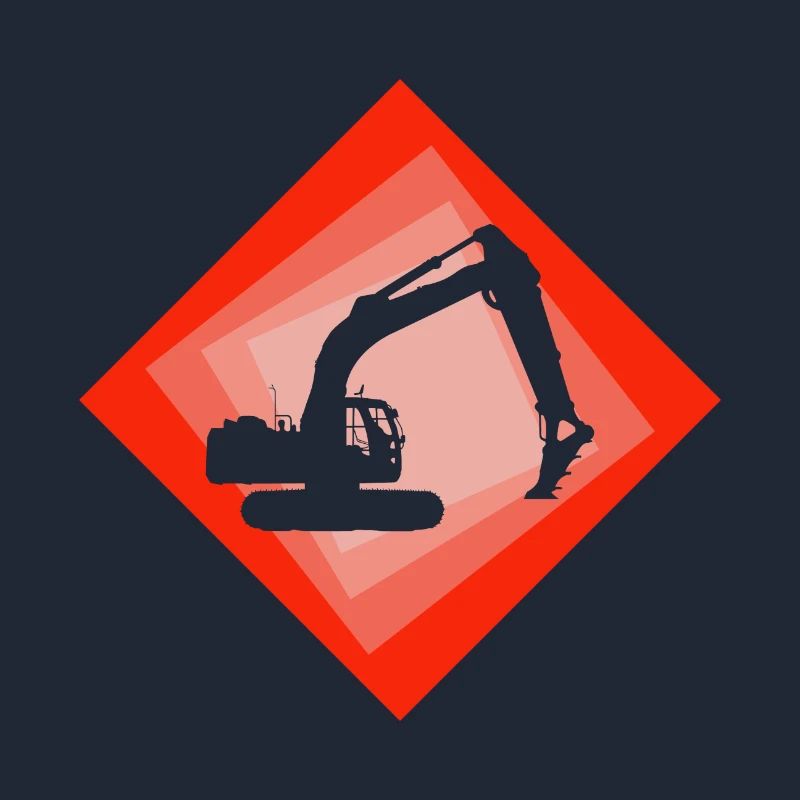 Excavator, construction worker, construction site