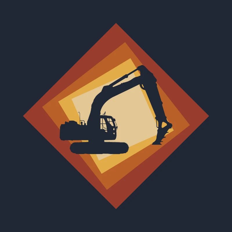 Bagger Baggerfahrerin Baggerfahrerin